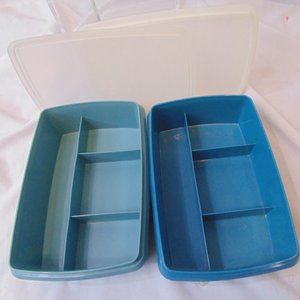 Vintage Tupperware stow-n-go 767-4 with lids Lot of 2
